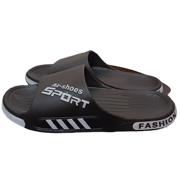 Non Slip-SPORT(Shower/Bedroom/Outdoor)-(Slippers)-(Black)-(Size 10.5)-(New)-$25 - Picture 3 of 6